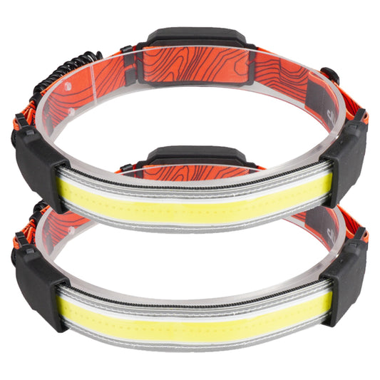 LJGelectro - 2Packs Rechargeable Headlamp 3 Light Modes White Red Light Headlight Band Flashlight Hand-free Head Torch for Fishing Camping Hiking Running