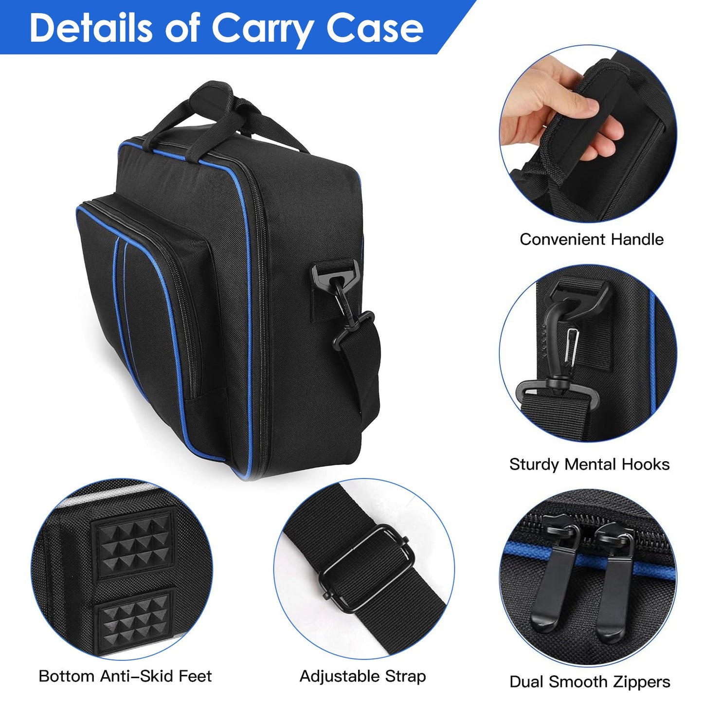 LJGelectro - Portable Carrying Case for PS5 Digital Edition Console Controller Game Disc Accessories Travel Bag Shockproof Waterproof Handbag Shoulder Strap