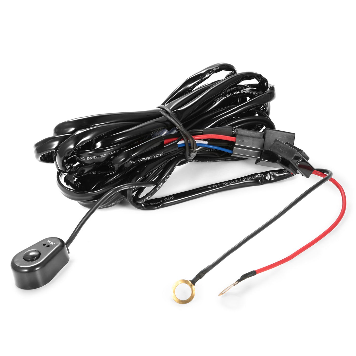 LJGelectro - LED Light Bar Wiring Harness Kit 280W 12V 40A Power Relay Fuse On/Off Switch 10ft Length Universal Fitment Light Bar Accessories