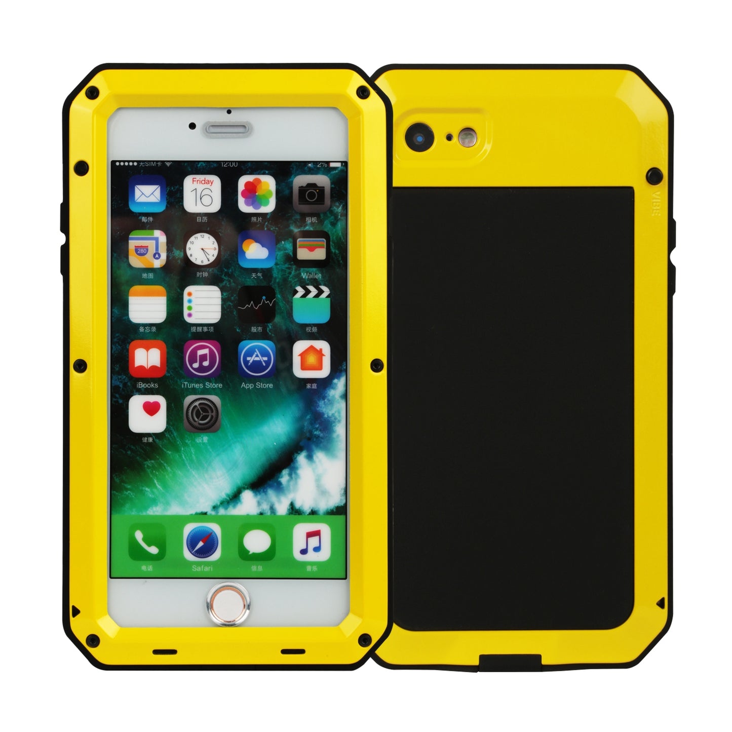 LJGelectro - Rugged Shock-Resistant Hybrid Full Cover Case For iPhone 7