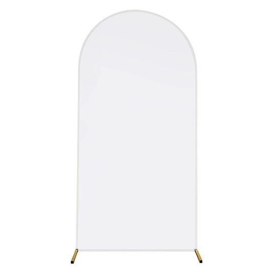 LJGelectro - Arch Backdrop Stand Cover 3.28x6.56FT White Spandex Fitted Wedding Arch Cover Elastic Double-Sided Background Covering for Birthday Party Ceremony Dec