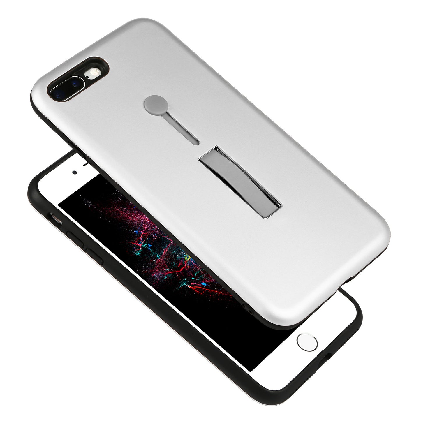 LJGelectro - Rugged Slim Snap-on iPhone 8 Plus Case with Stand