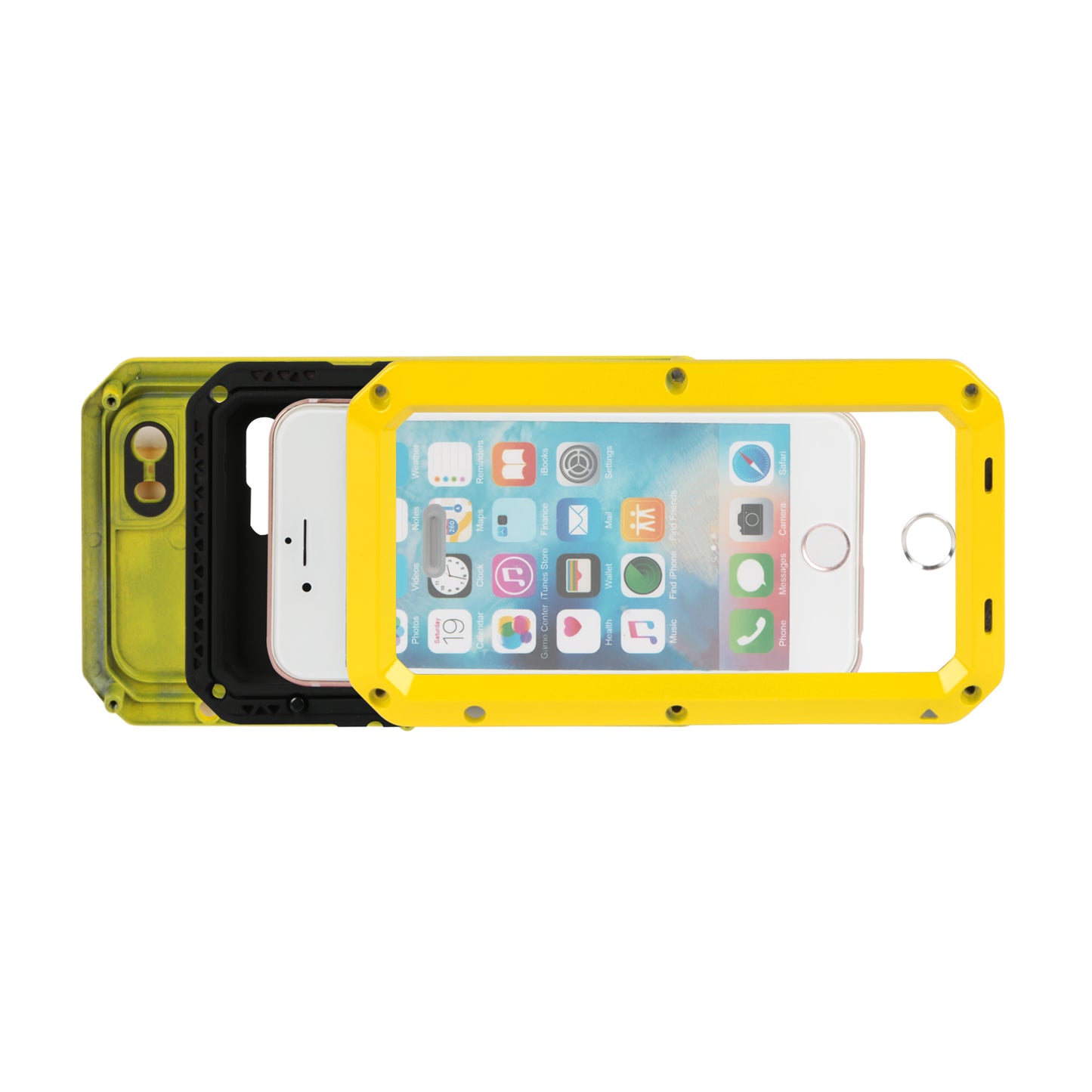 LJGelectro - Rugged Shock-Resistant Hybrid Full Cover Case For iPhone 7