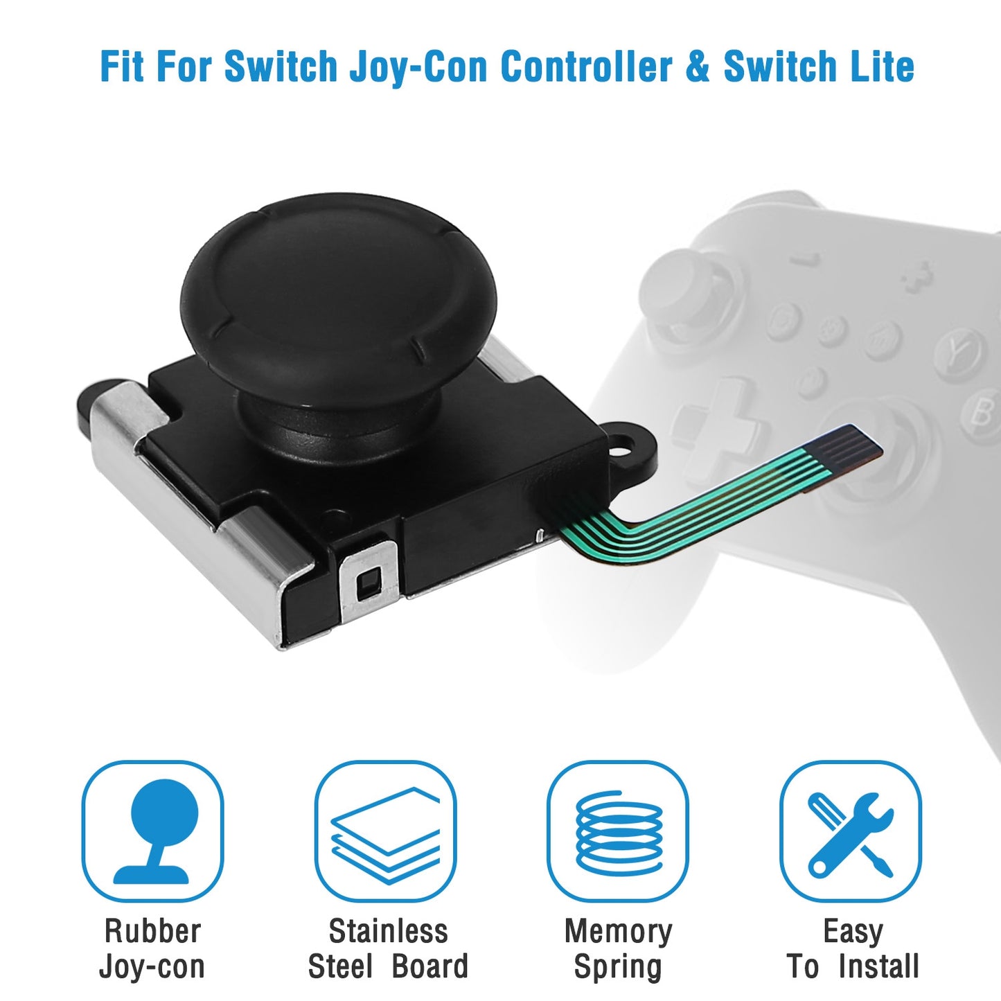 LJGelectro - Replacement Joystick Analog Thumb Stick For Nintendo Left/Right Switch Joy-Con Controller & Switch Lite Thumb Grip Buttons Module