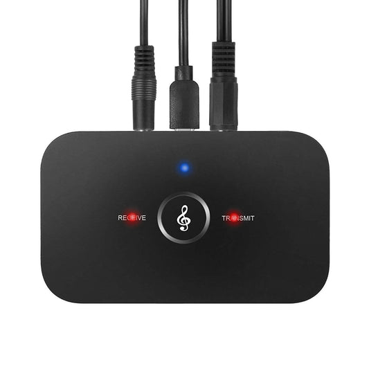 LJGelectro - Wireless V5.0 Transmitter Receiver with aptX Low Latency 2-in-1 Wireless 3.5mm Audio Adapter for TV Headphones Speakers PC Sound System Car