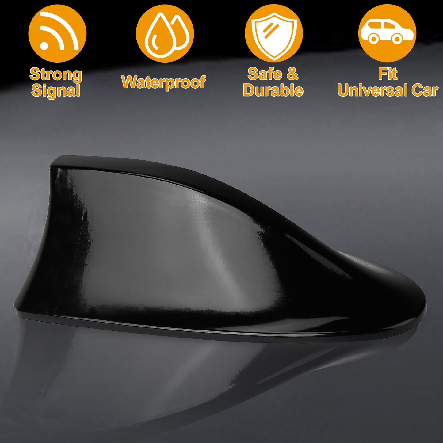 LJGelectro - Car Shark Fin Antenna Cover Waterproof Signal Car Antenna Replacement w/ Adhesive Tape Base Fits for Universal Auto Cars Ford Van Truck Jeep SUV