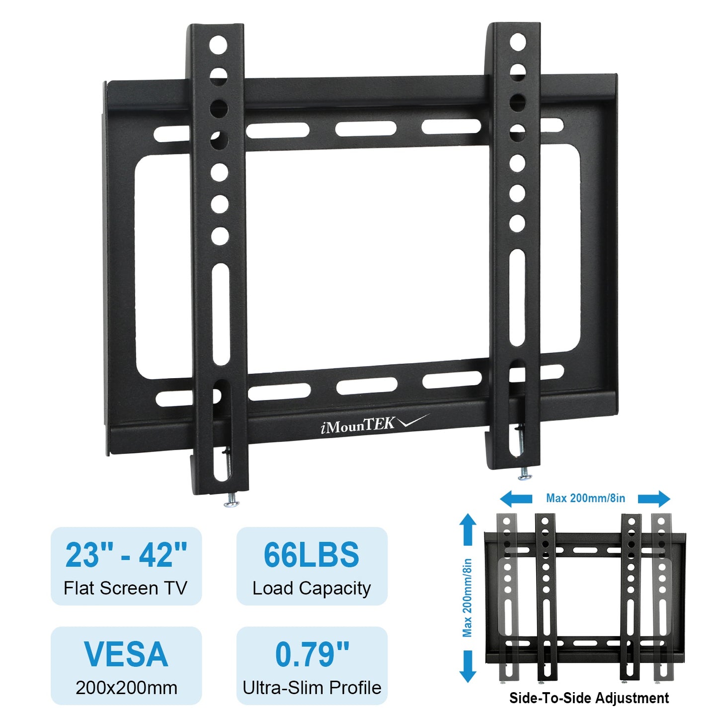 LJGelectro - Fixed TV Wall Mount Bracket for 23"-42" LED/LCD/PLASMA Flat TV VESA 200x200mm