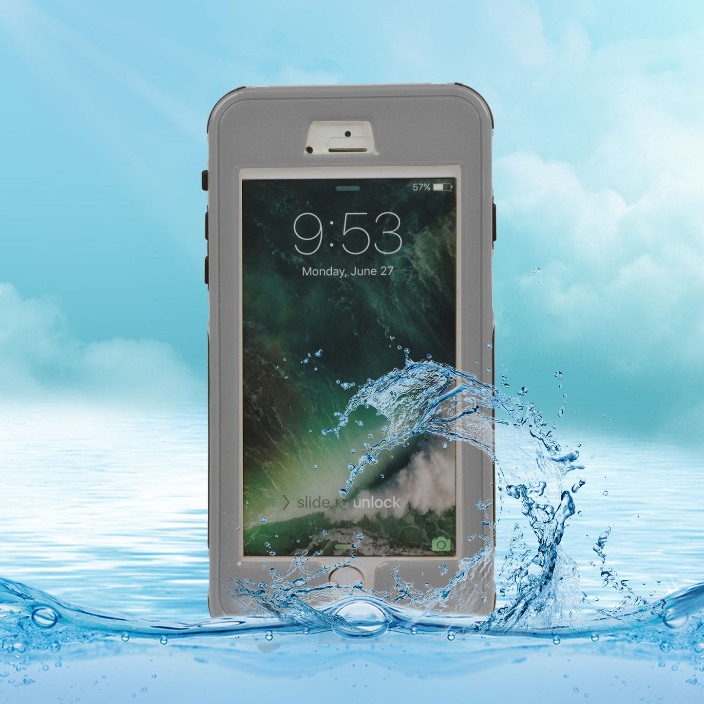 LJGelectro - Rugged Water-proof Hybrid Full Cover Case For iPhone 6s Plus