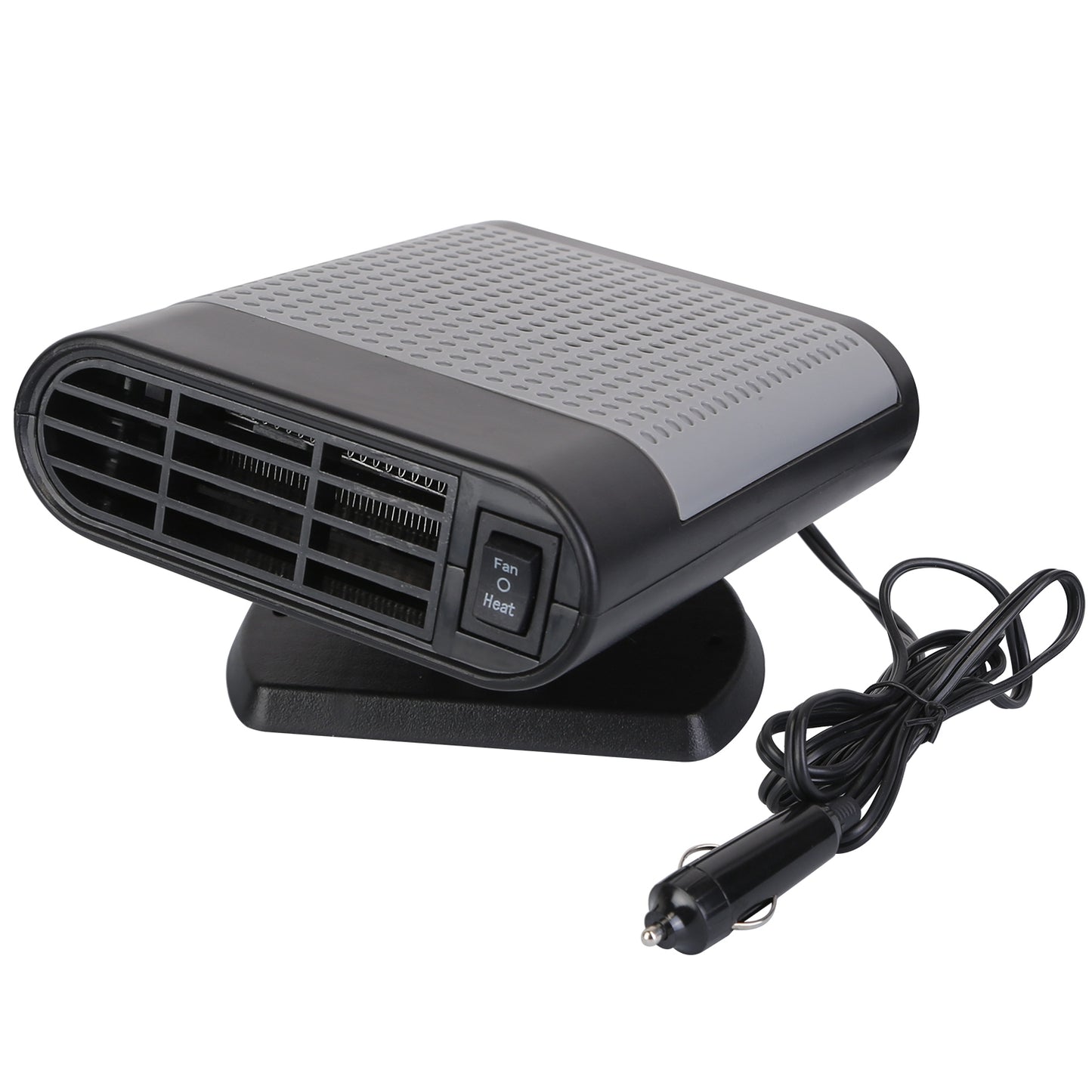 LJGelectro - 12V 150W Portable Car Heater Heating Fan 2 in 1 Defroster Defogger Demister Windshield Heater Automotive Cooling Fan with 360°Rotating Base