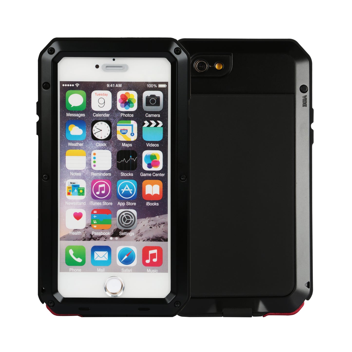 LJGelectro - Rugged Shock-Resistant Hybrid Full Cover Case For iPhone 6 Plus