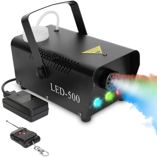 LJGelectro - 400W Fog Machine RGB LED Party Club DJ Fogger Rapid Heating Remote Control Wedding Stage Smoke Machine