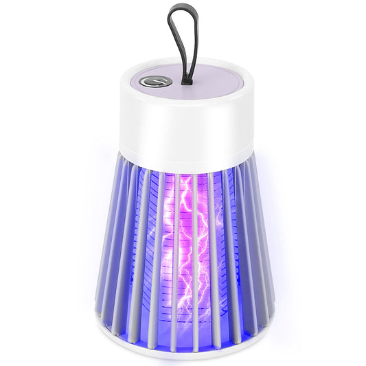 LJGelectro - Electric Bug Zapper Mosquito Insect Killer Lamp Portable LED Light Fly Trap Catcher w/ LED Light