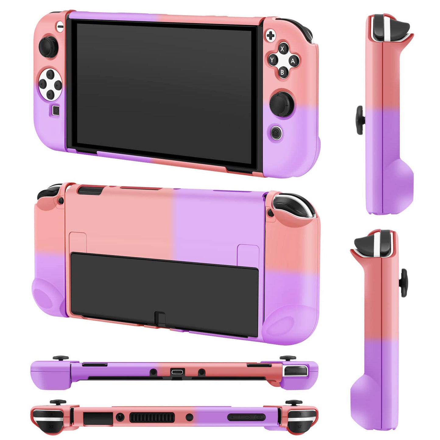 LJGelectro - Protective Shell Cover Hard Dockable Case Fit For Nintendo Switch OLED Joy Con Shell