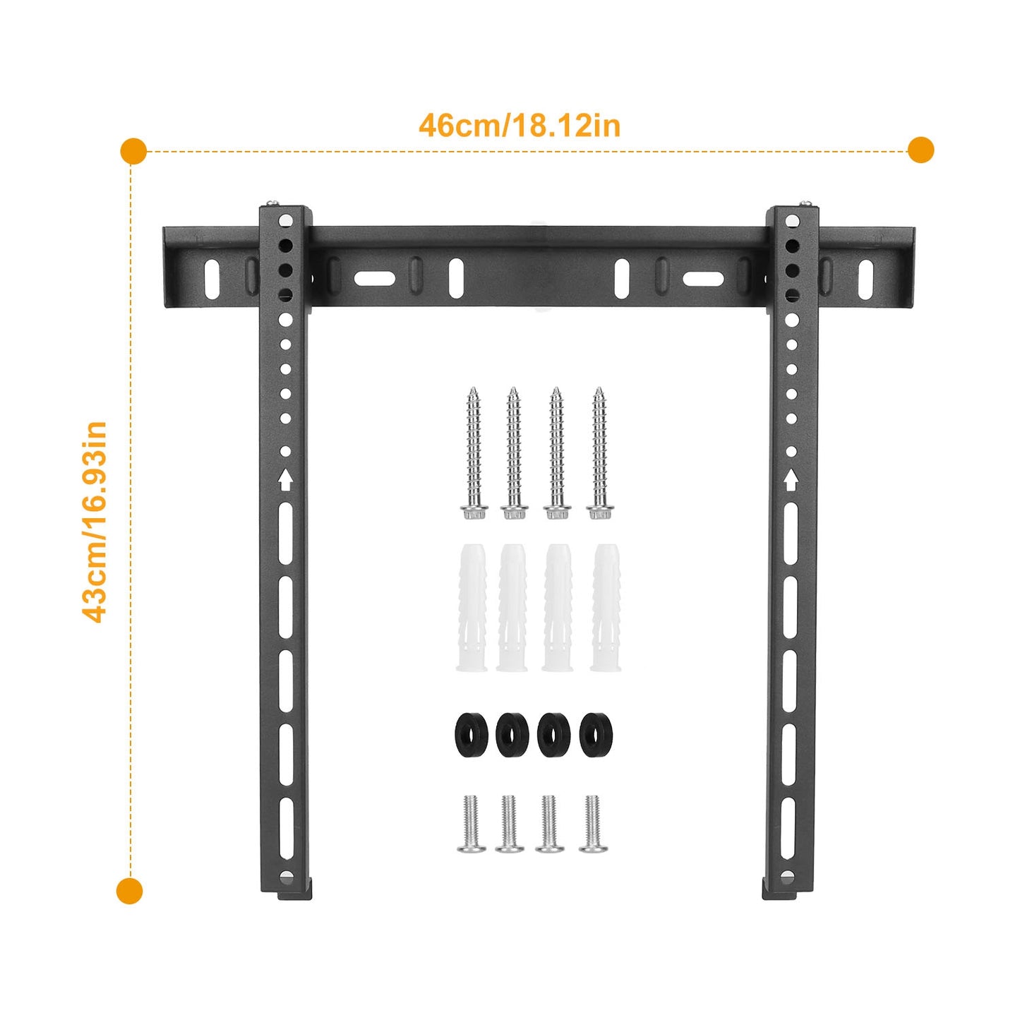 LJGelectro - TV Wall Mount TV Wall Holder Bracket Support 32-65 inch Flat TV Max Hole Distance 400x400mm Hold Up To 30kg/66.14lbs