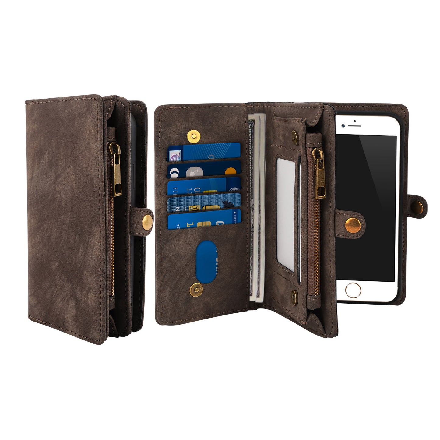 LJGelectro - PA_IP6PWalletCase(DarkBrown)_GPCT1069