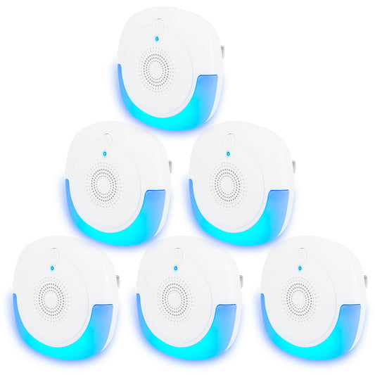 LJGelectro - 6 Packs Ultrasonic Pest Repellers Plug-In Indoor Pest Control Mouse Repellent Chaser Deterrent for Home Kitchen Office Warehouse Hotel