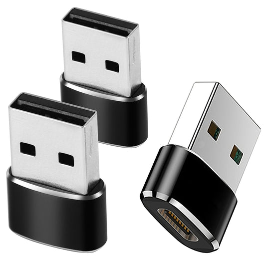 LJGelectro - 3 Packs USB C Type-C Female to USB Type A Male Port Converter Adapter Connector