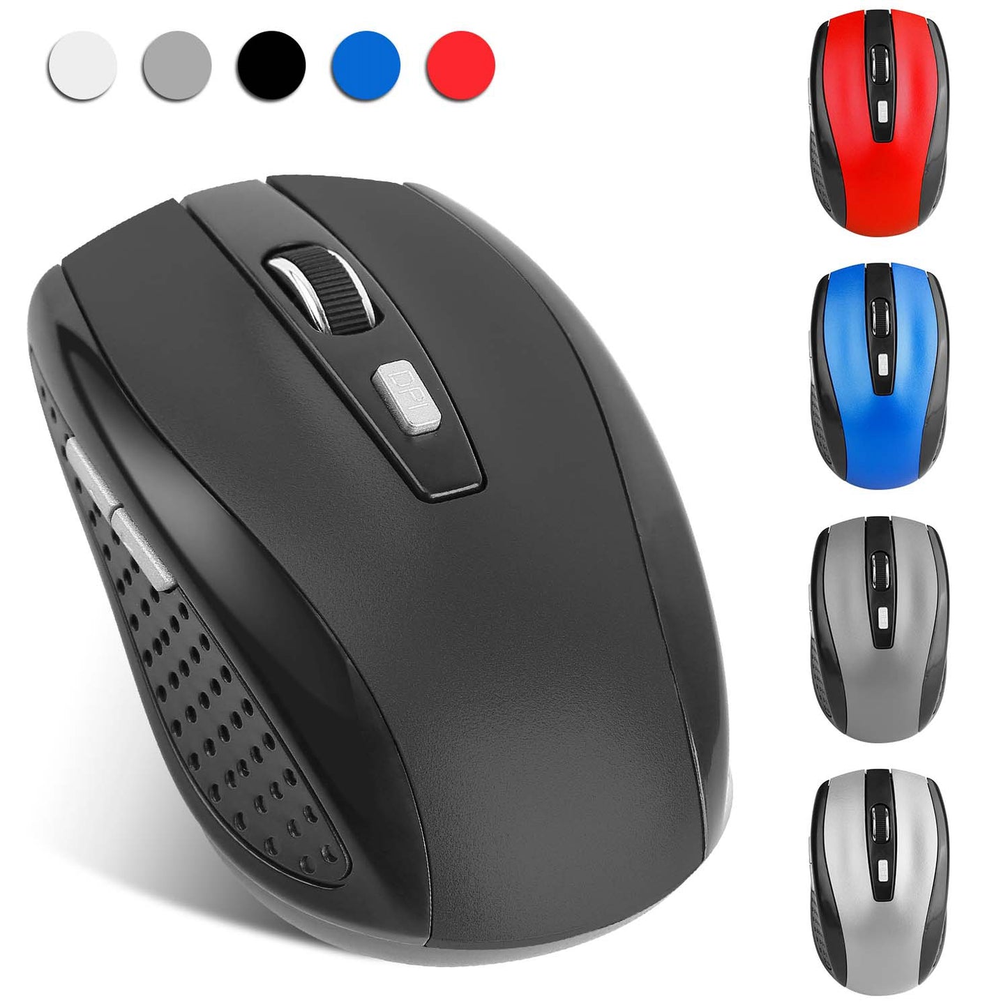 LJGelectro - 2.4G Wireless Gaming Mouse Optical Mice w/ Receiver 3 Adjustable DPI 6 Buttons For PC Laptop Computer Macbook