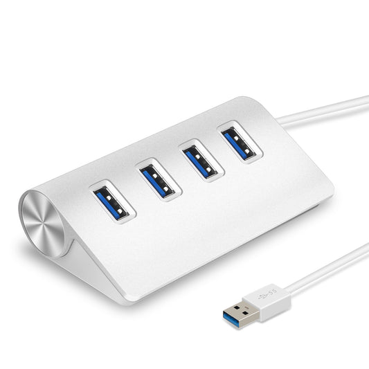 LJGelectro - 4 Ports USB3.0 Hub 5Gbps USB3.0 Aluminum Expansion Hub Splitter File Video Date Reader Transmission For U Disk Flash Drive Mouse Digital Camera