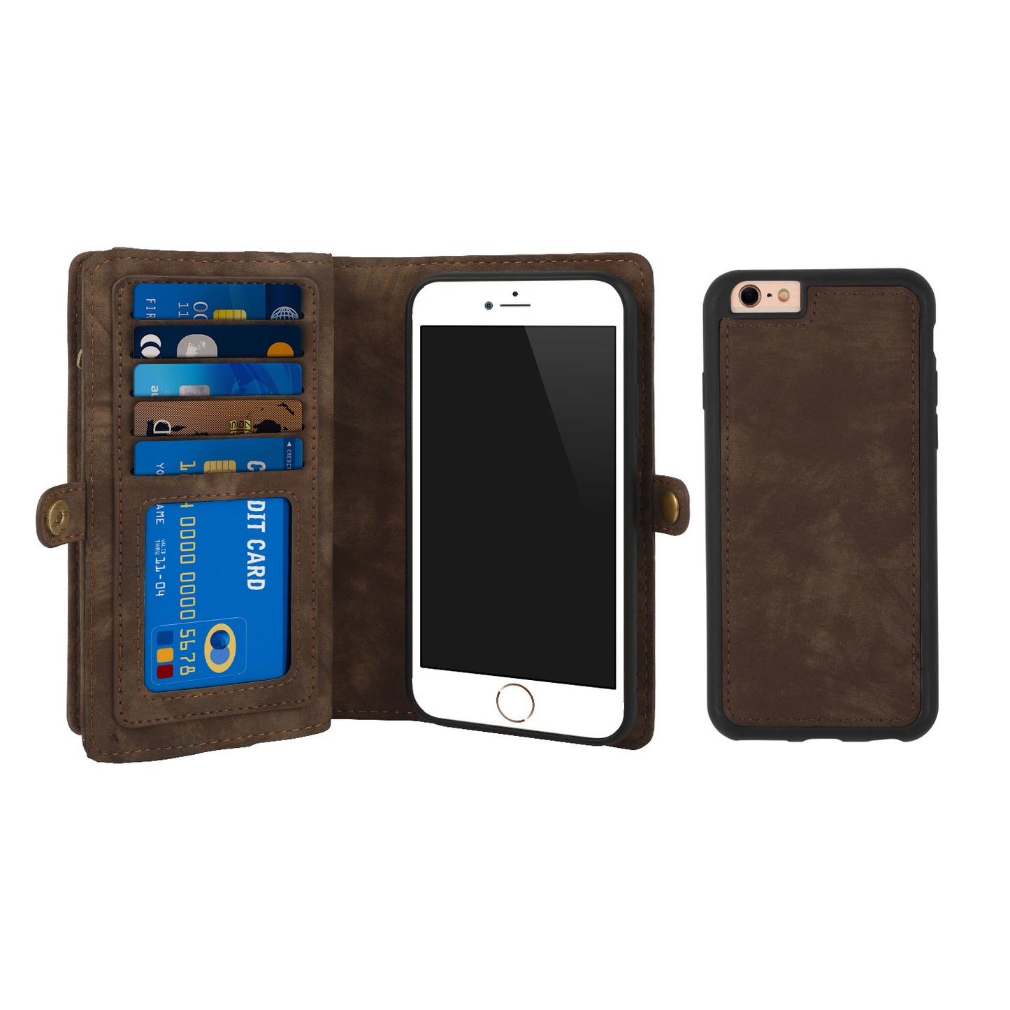 LJGelectro - PA_IP6PWalletCase(DarkBrown)_GPCT1069