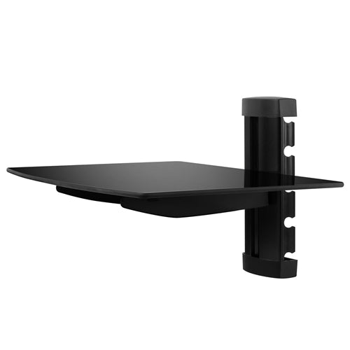 LJGelectro - Floating Wall Mounted Strengthened Tempered Glass Shelf for DVD Cable Boxes