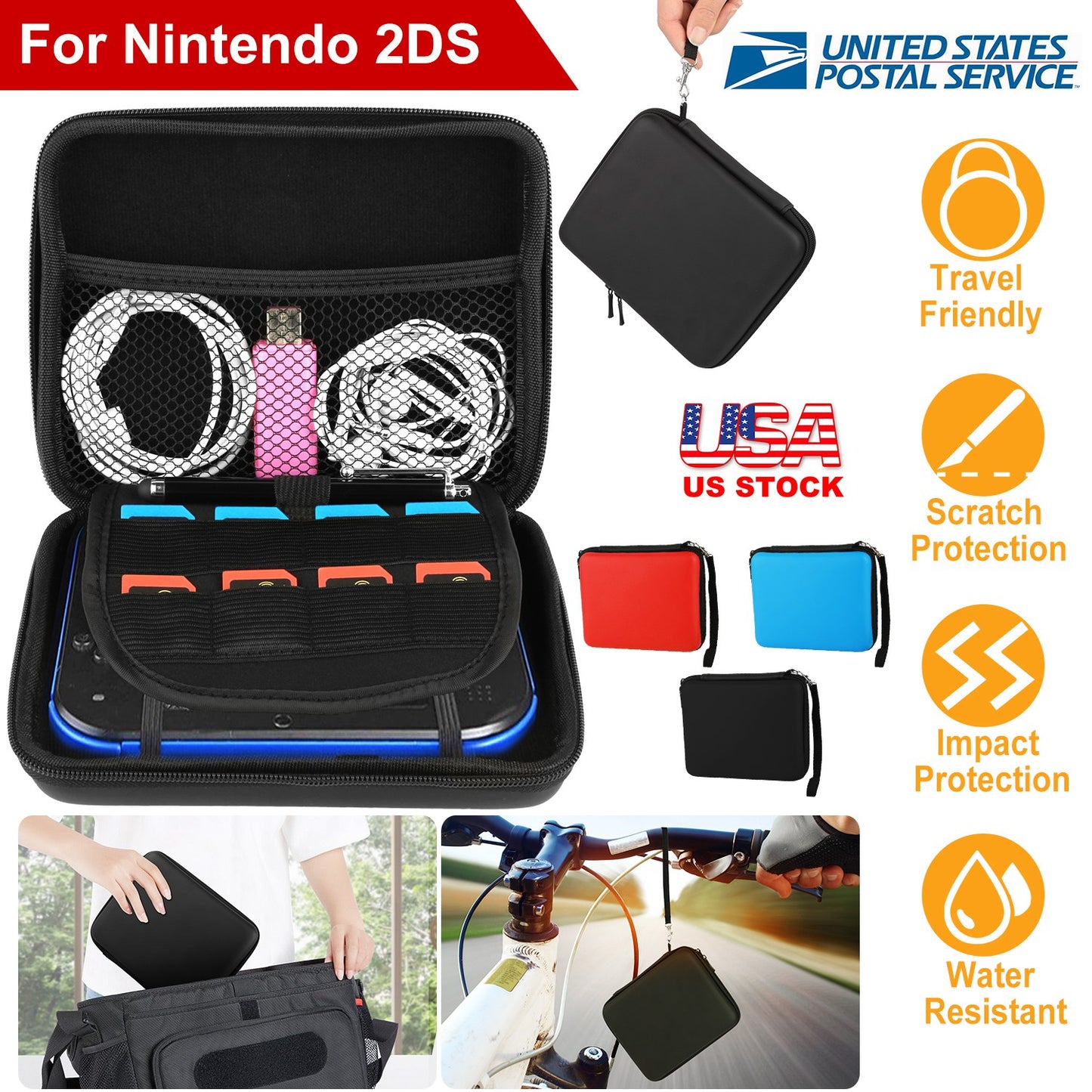 LJGelectro - Carrying Case for Nintendo Switch Protective EVA Hard Portable Carry Case Shell Pouch for Nintendo Switch Console & Accessories