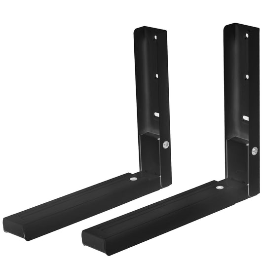 LJGelectro - 2 Pcs Microwave Brackets Adjustable Wall Mount Shelf Heavy Duty Carbon Steel Wall Microwave Cradle