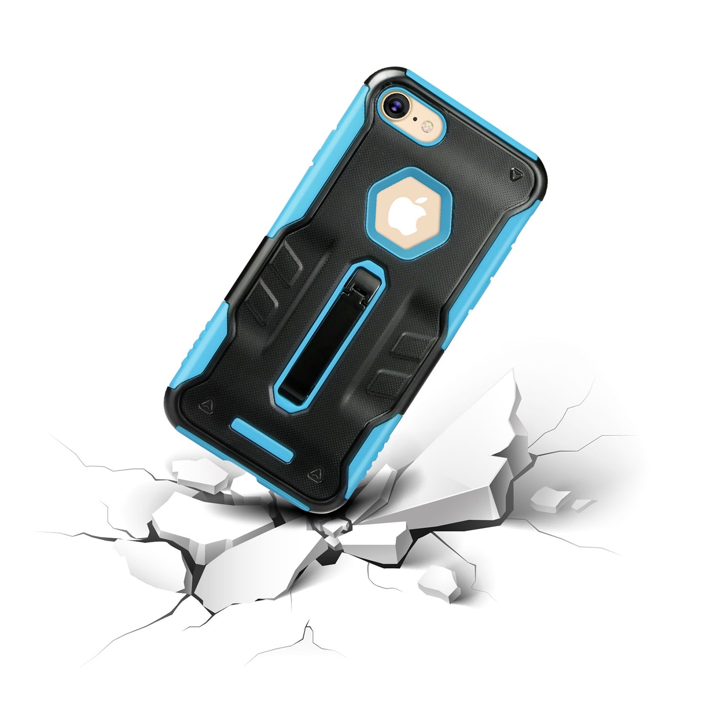 LJGelectro - PA_iPhone8Case(Aqua_BLK)_GPCT1038