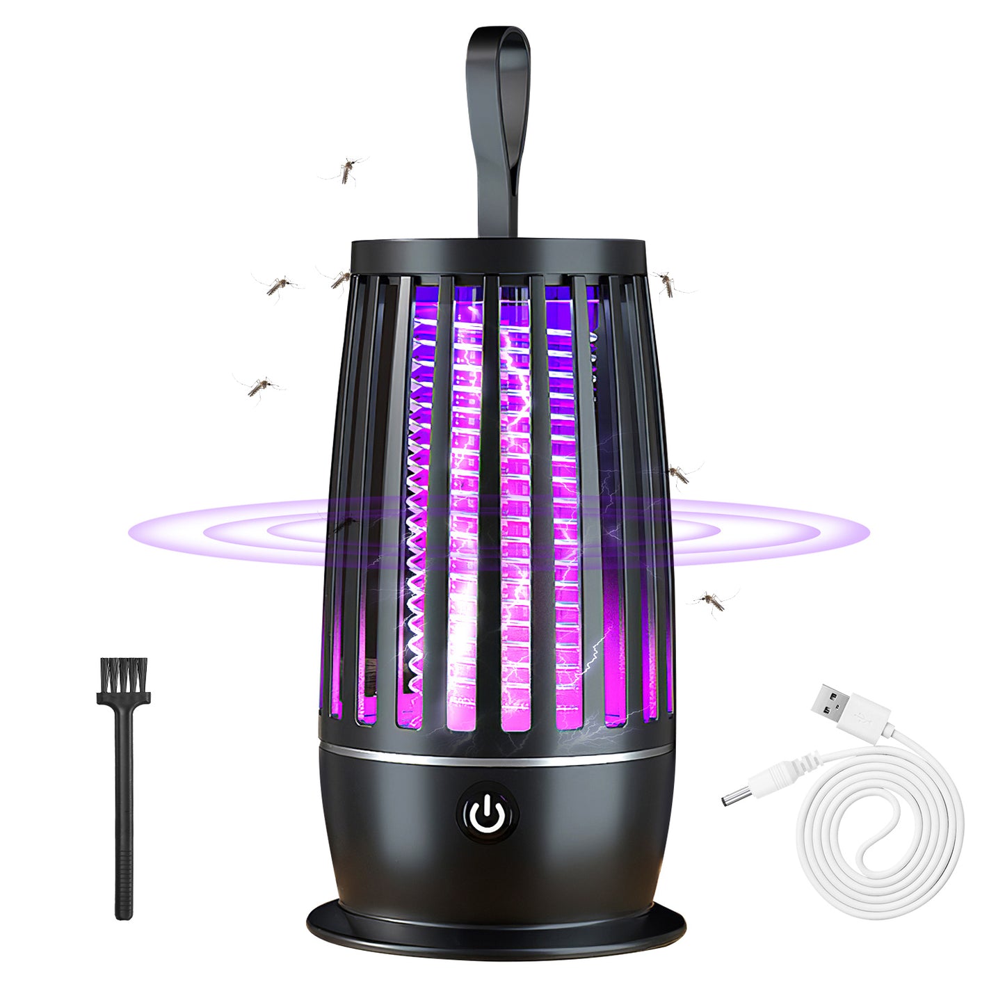 LJGelectro - Rechargeable Mosquito Killer Lamp Bug Zapper with Night Light Strap Mosquito Catcher with Max 1615Square Feet Range UV Light for Indoor Outdoor