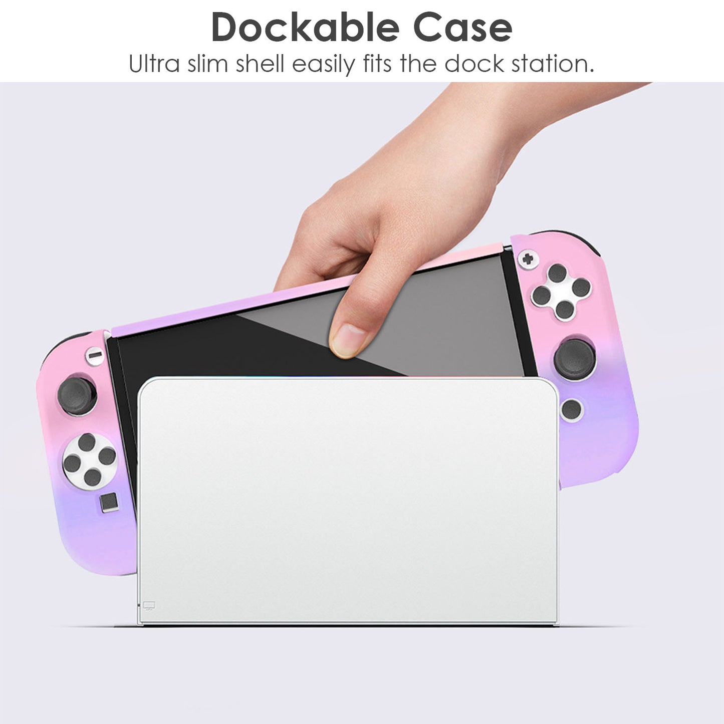 LJGelectro - Protective Shell Cover Hard Dockable Case Fit For Nintendo Switch OLED Joy Con Shell