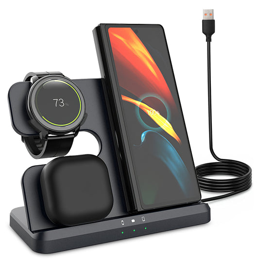 LJGelectro - 3 In 1 Fast Wireless Charger for Qi-enabled Phones Earphones Watches Wireless Charging Station Fit for IOS Phone 13 12 Pro Pro Max Mini iWatch S7 S6 S