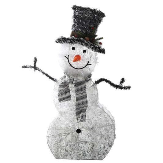 LJGelectro - LED Christmas Snowman Decoration Light Collapsible Battery Operated Lighted Snowman Indoor Outdoor Garden Light with Removable Hands Scarf