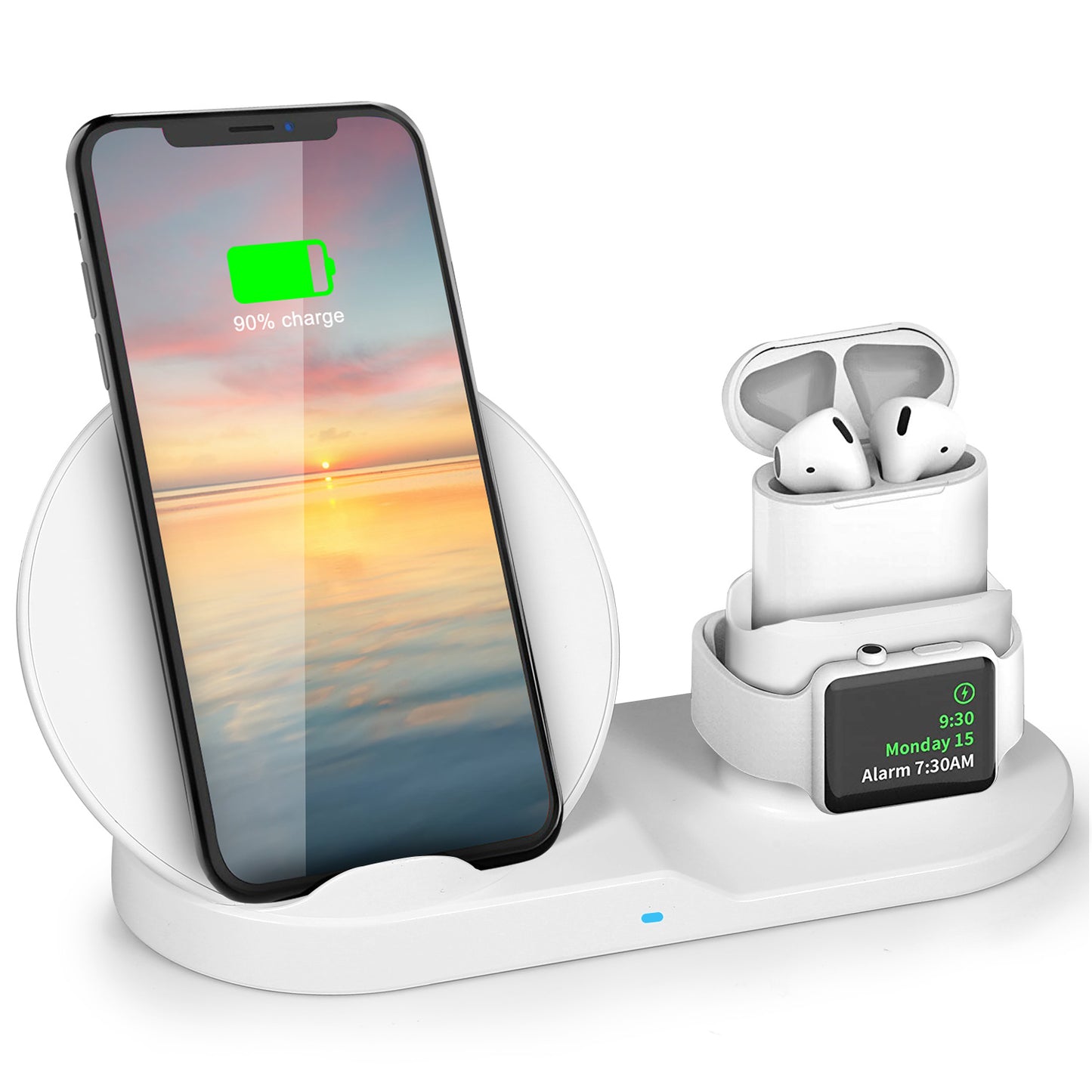 LJGelectro - Wireless Charger 10W Fast Charging Station For iPhone Apple iWatch Series 5/4/3/2/1 AirPods Fit For iPhone 11/11Pro/XS/XR/MAX/X/8 Plus/8 Samsung Galax