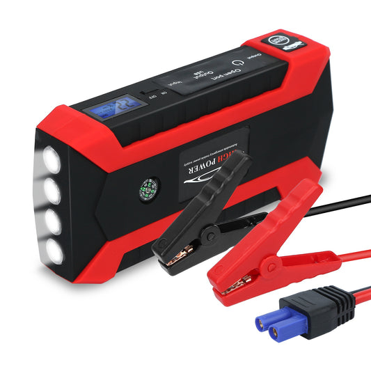 LJGelectro - Car Jump Starter Booster 1000A Peak 20000mAh 12V Battery Charger (Up to 6.0L Gas or 3.0L Diesel Engine) w/ LCD Screen 3 Modes LED Flashlight