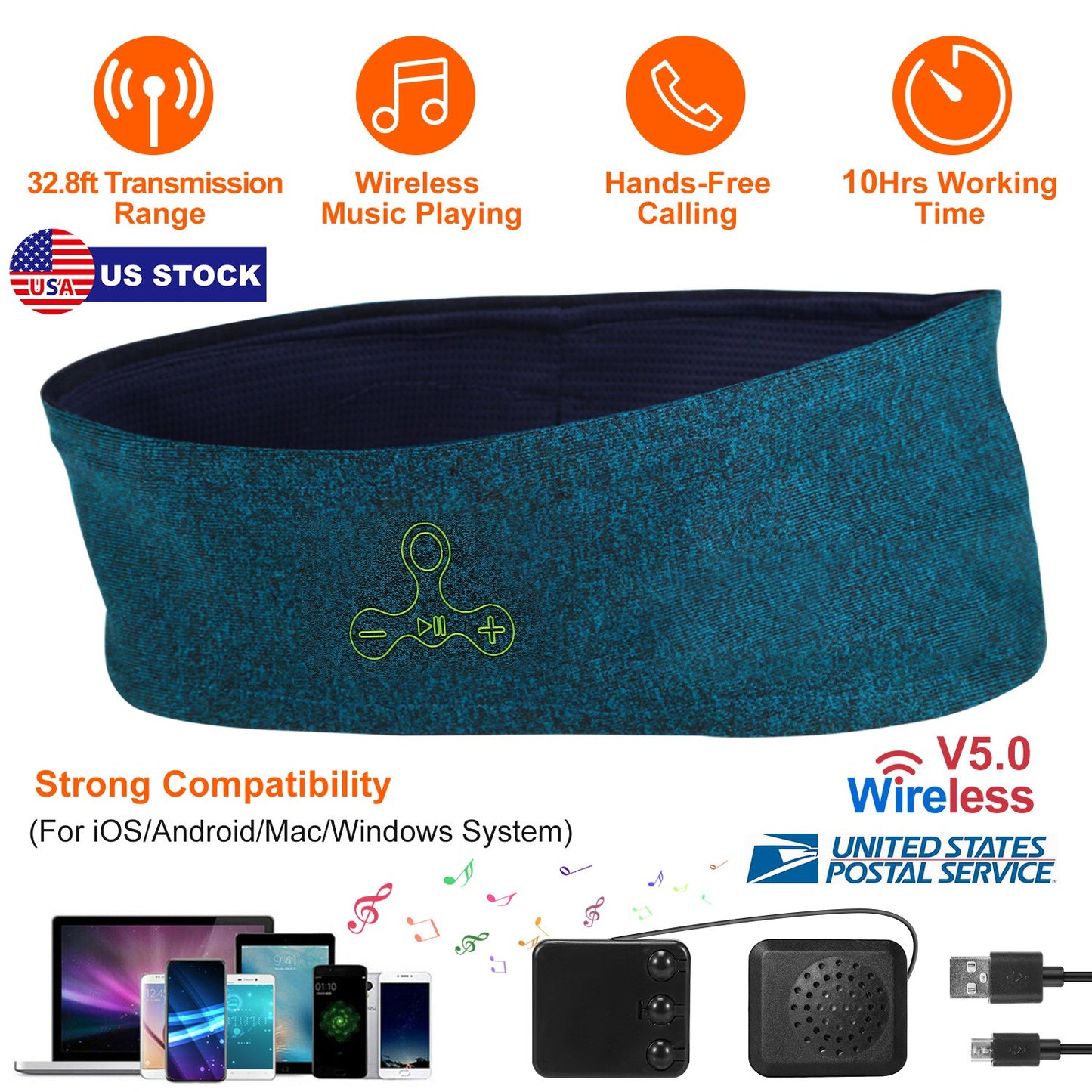 LJGelectro - Wireless Sleep Headphones Music Sports Headband with Ultra-Thin HD Stereo Speakers for Workout Jogging Yoga