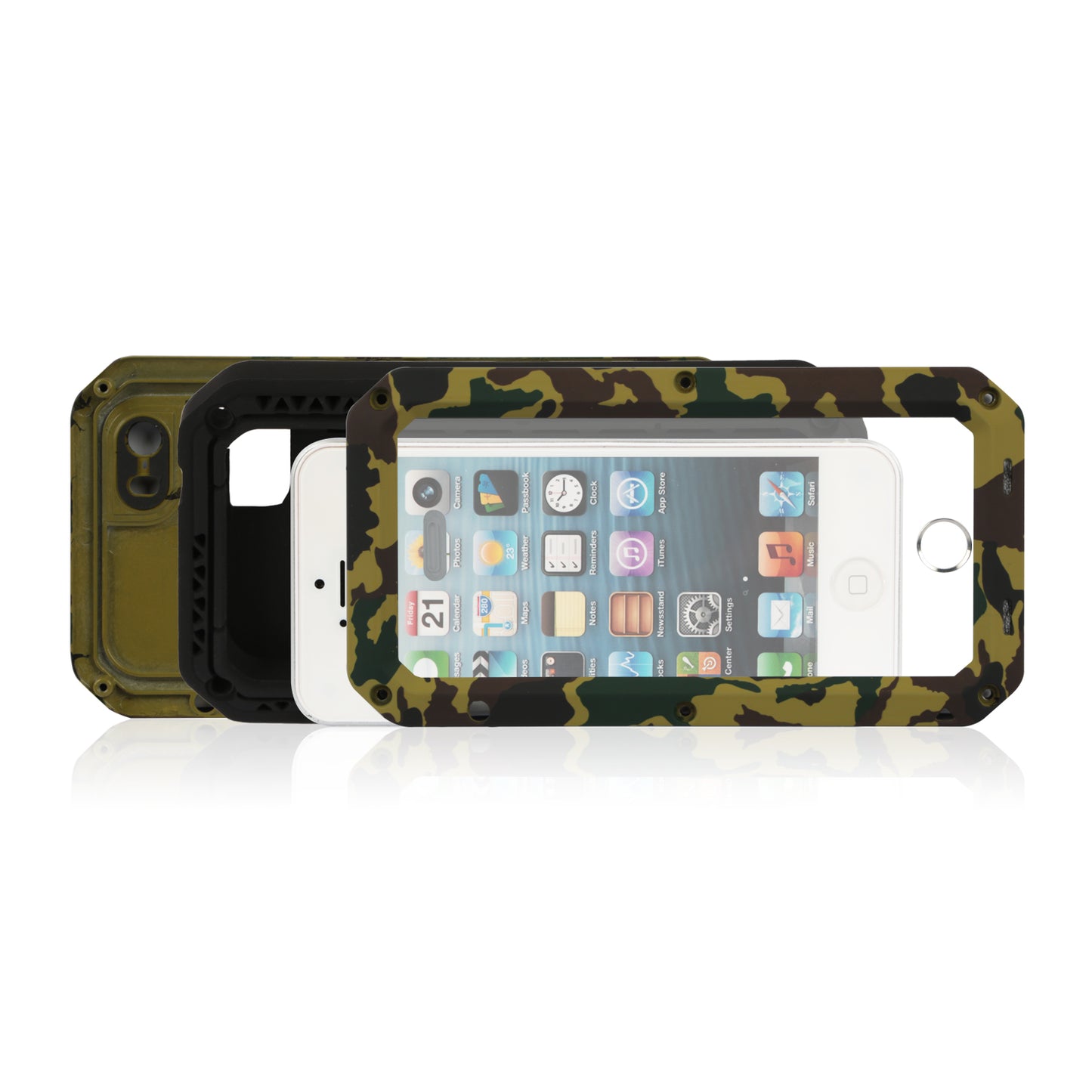 LJGelectro - Rugged Shock-Resistant Hybrid Full Cover Case For iPhone 6 Plus