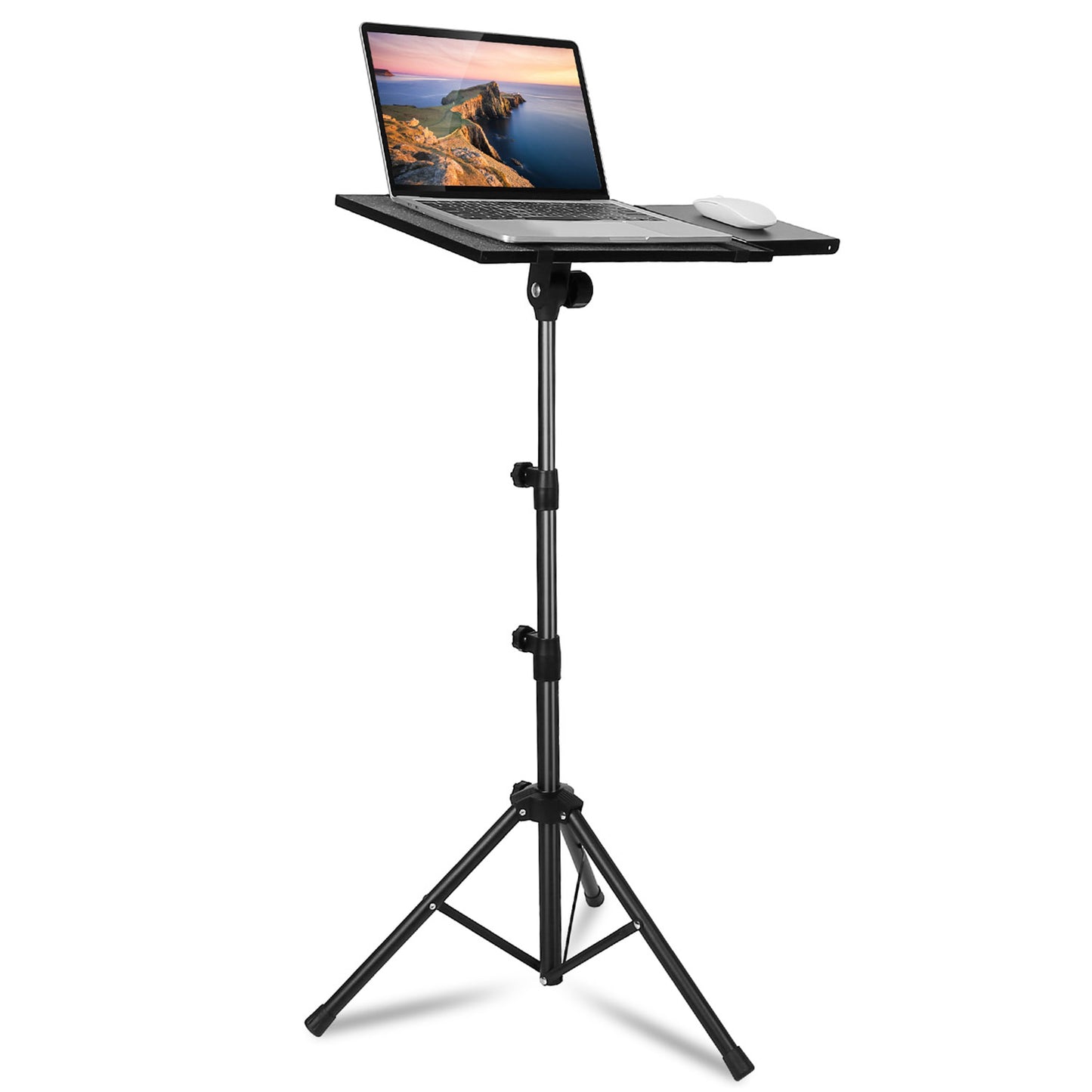 LJGelectro - Projector Tripod Stand Folding Laptop Stand w/ Height Tilt Adjustment Portable DJ Equipment Holder Mount Elevator For Stage Studio Home Office