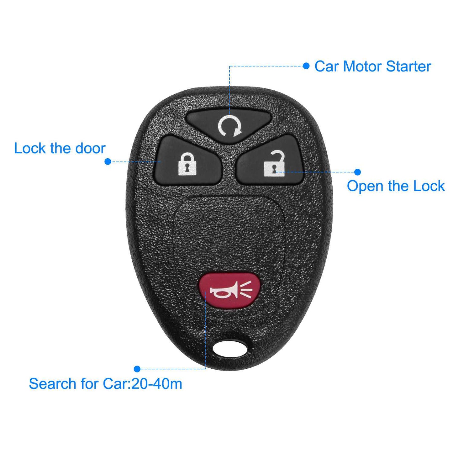 LJGelectro - 2 Keyless Entry Car Key Remote Key Fob Case Button Pad Replacement for OUC60270