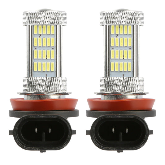 LJGelectro - 2PCS 800lm H8/H9/ H11 LED Fog DRL Light Bulb IP65 Water-Resistant 360° Beam Angle 6000K White