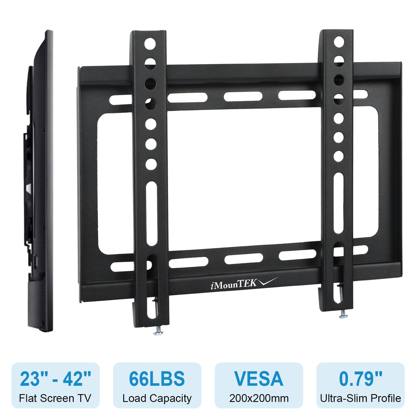 LJGelectro - Fixed TV Wall Mount Bracket for 23"-42" LED/LCD/PLASMA Flat TV VESA 200x200mm